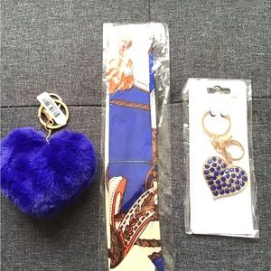 Key chain twilly scarf for bag